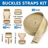 MELORDY 1 inch Buckles Straps Set with 10 Yards Nylon
