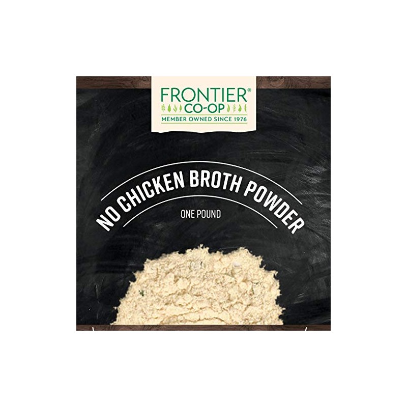 Frontier Co-op Vegetarian Broth Powder, 1lb - Vegan, No-Chicken, Veggie