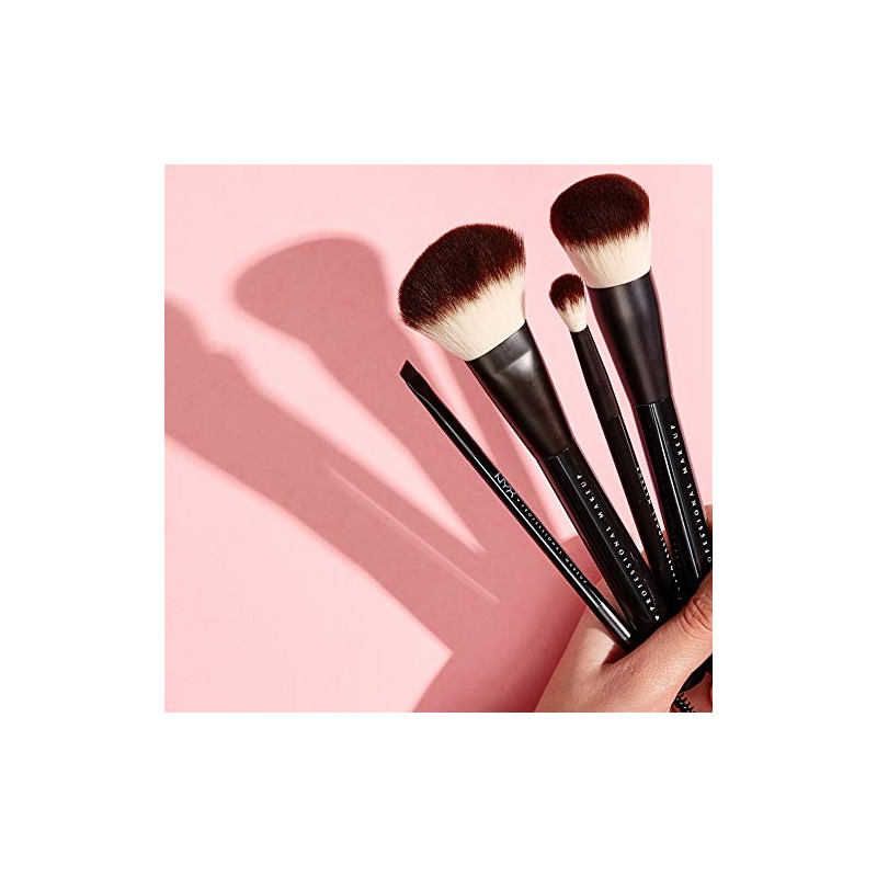NYX Professional Makeup Juego de pinceles de maquillaje sintético de