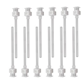 Skweawert 12Pcs Dispensing Needles 10Gauge Stainless Steel 1.5" Metal Glue Needle Tube Blunt Tips Luer Lock for Glue Bottles, Thick Glue, Ink, Lab (3mm Hole)