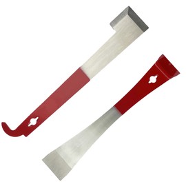 Miokun Miokun 2 Pack Steel Bee Hive Tool Frame Lifter and Scraper for Beekeepers, J Hook and L Hook