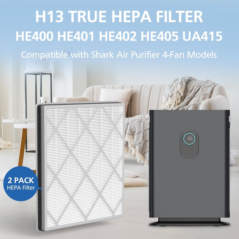 HE401 Filter Replacement for Shark Air Purifier 4 Compatible with
