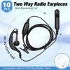 Kingdder 10 Pcs Walkie Talkie Earpiece with Mic 7 Pin