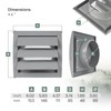 Vent Systems 100 mm (153 x 148) Grey Vent Cover