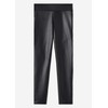 CALZEDONIA Woman's Thermal Leather Effect Leggings in Black, Size L