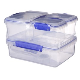 Sistema Multi Piece Food Storage Containers in Assorted Shapes and Colors, Set of 6, Assorted