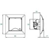 Flush-Mounted Socket IP44, All-in-One, Series ET-1 Anthracite