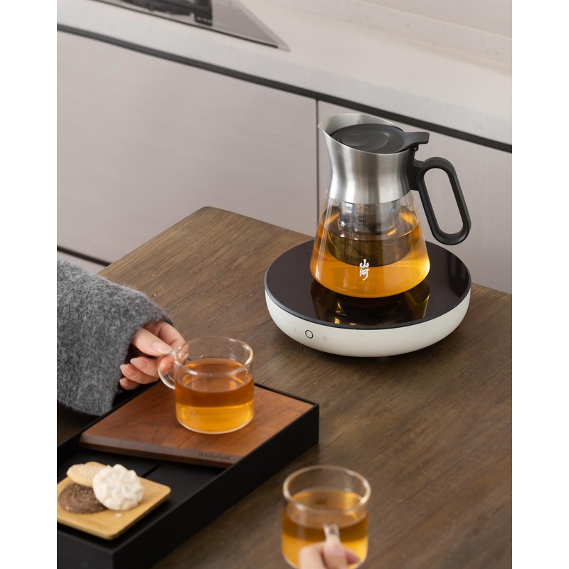 ZENS Design Glass Teapot with Infuser with 2 Cups, 23oz
