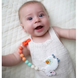 Nuby Adorable Silicone Teether with Bonus Pacifinder for Soothing Baby Gums