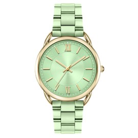 Bisley Women's Gold Watch Mint Metal Bracelet Watch Three Hand Analog Watch