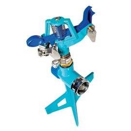Aqua Joe AJ-ISSS Indestructible Impulse Sprinkler with HD Stepped One-Way Spike, w/HD Stepped One-Way Spike