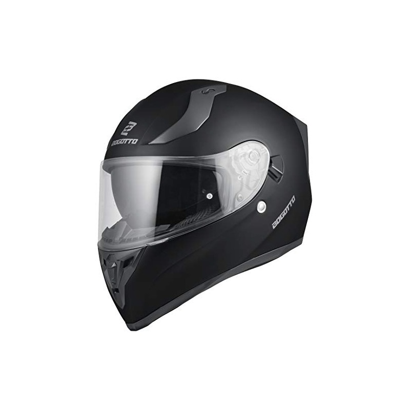 Bogotto H128 Solid Helmet, Black, XS | Anti-fog