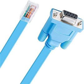DTech RJ45 to RS232 9-Pin Serial DB9 Connector Female to RJ45 Ethernet Console Cable Cisco Device Management Serial Adapter (1.8 m / 6 Feet)