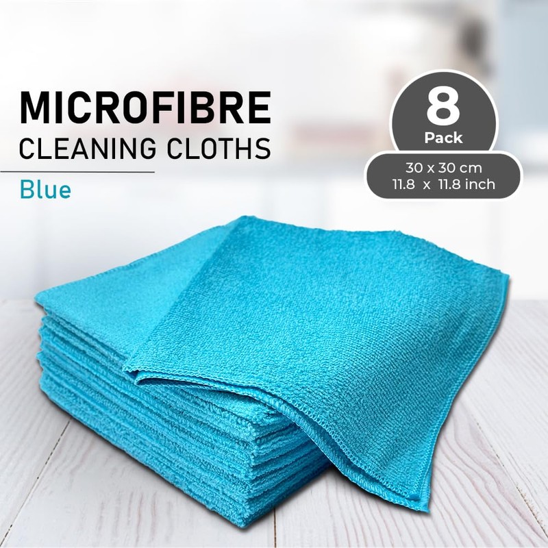 FABRIO Microfibre Cleaning Cloth - Blue - 30cm x 30cm
