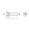 M5 (5mm x 8mm) Phillips Countersunk Machine Screws Flat Head