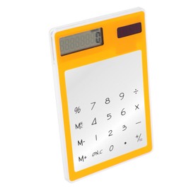 Operitacx 2pcs Transparent Calculator Portable Calculator New Reel to Reel Tape Recorder Name Stamp Simple Calculator Computer Calculator Sticker Expiration Touch Screen Mini Student