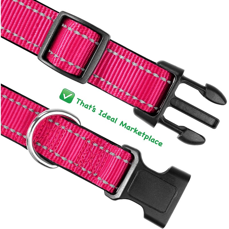 Strong Bright Reflective Dog Puppy Collar, Soft Padded Lightweight, Fully