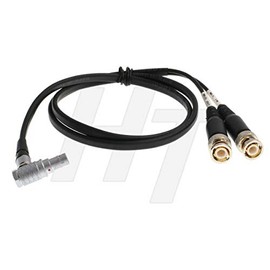 SD 688 Timecode Jamming Cable Right Angle 5 Pin 2 x BNC for Sound Devices Arri Alexa Mini Camera (RA 5pin to BNC IO)