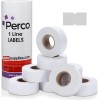 Perco 1 Line White Labels 8000 Count High Quality Adhesive