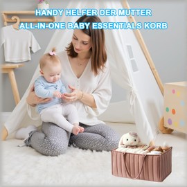 EliphonTowne Nappy Carrier - Stylish Blanket Changing Basket, Newborn Needs, Baby Shower