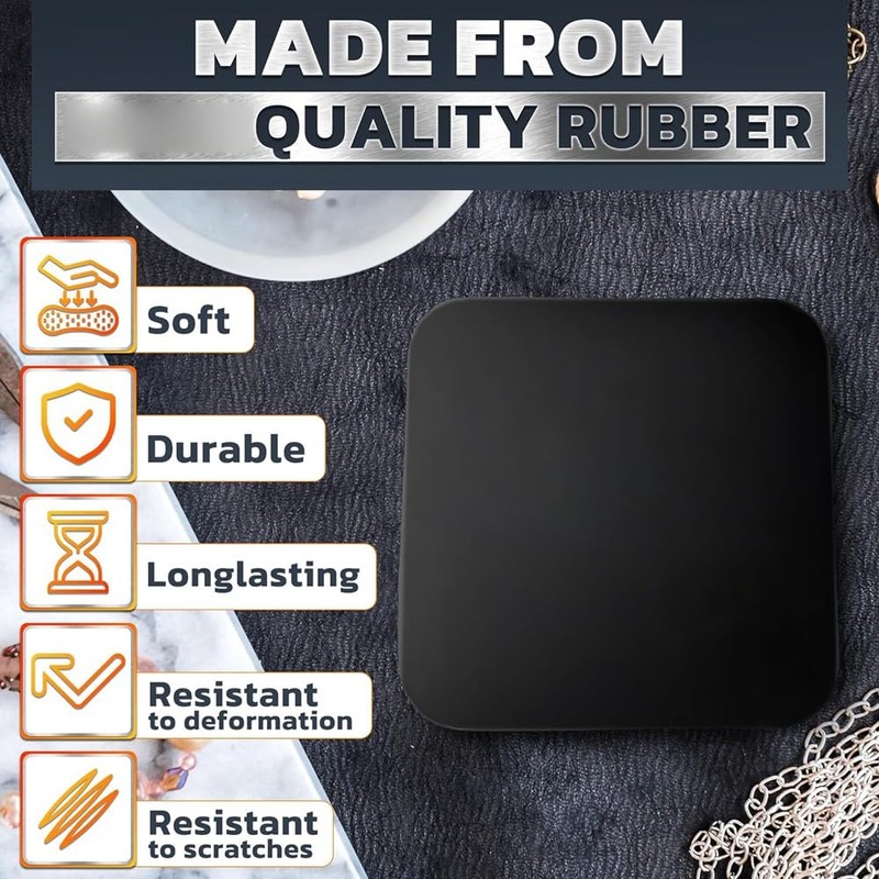 Rubber Bench Block for Jewelry Making - 4In X 4In