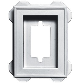 Builders Edge 130130002001 Recessed Mini Mounting Block 001, White