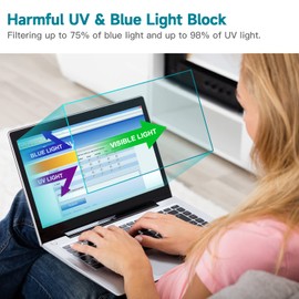 2 Pack 17 Inch Anti Blue Light Screen Protector for Dell XPS 17/Dell Precision 17", Reduce Eye Strain Anti Glare Blue Light Blocking Screen Protector for 17’’ with 16:10 Resolution Laptop