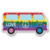 2 x 10cm Peace Love Vinyl Sticker Symbol Hippy Surf