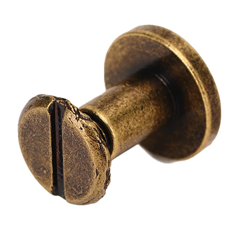 200 Set Chicago Screws Set 9.5x8mm Hard Thick Brass Uniform
