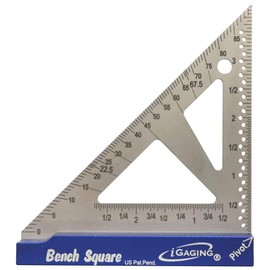 iGaging Bench Square 4" Stainless Steel w/ 16th and 32nd scale Stainless Steel