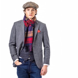 Heritage Traditions Pure Wool Scarf (Red, Navy & Gold)