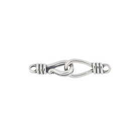 Sterling Silver S Hook & Eye Fish Clasp for DIY Jewelry Bracelet/Necklace