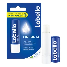 Labello Original (5.5 ml), Moisturising Lip Balm with Shea Butter and Natural Oils, Nourishing Lip Balm without Mineral Oils