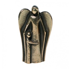 Bronze Sculpture / Ornament-Guardian Angel with Child - 7 CM