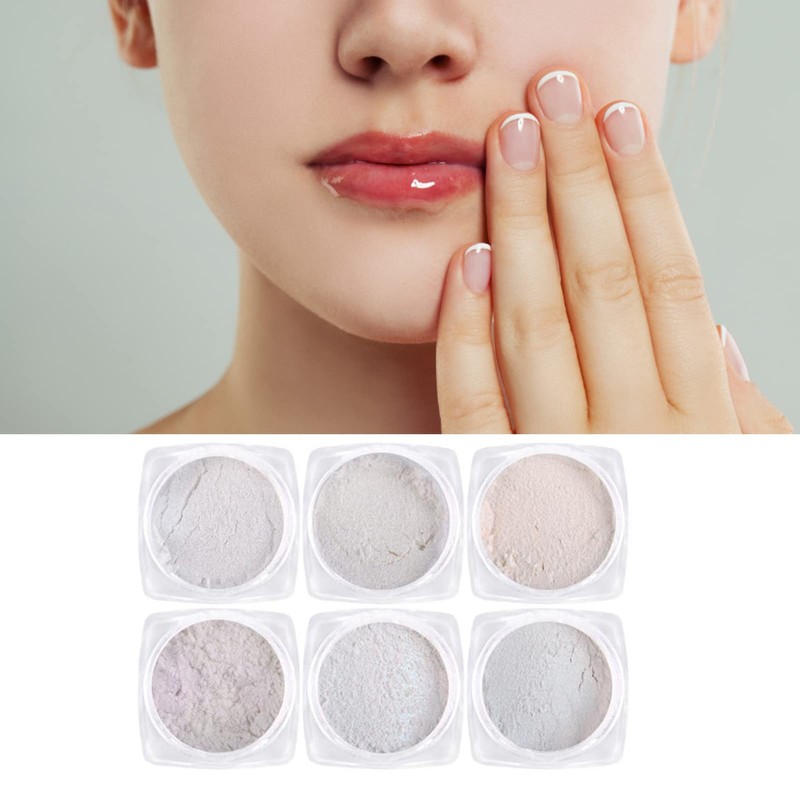 Polvo de Uñas con Efecto Espejo, 6 Piezas Profesional Delicado