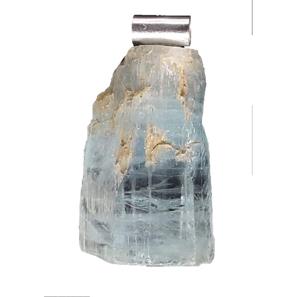Krio® – Aquamarine Crystal Pendant with silver eyelet