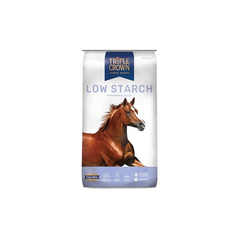 Triple Crown Low Starch, Low Sugar Horse Feed, 50 lbs