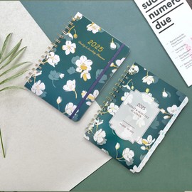 NADSSJL Diary 2025-2025 Diary A5 Week to View, Jan. 2025 - Dec. 2025, Academic Diary 2025, Twin-wire Binding, Hard Cover, Inner Pocket, Elastic Closure, 21.5 x 15.5 x 1.5 cm