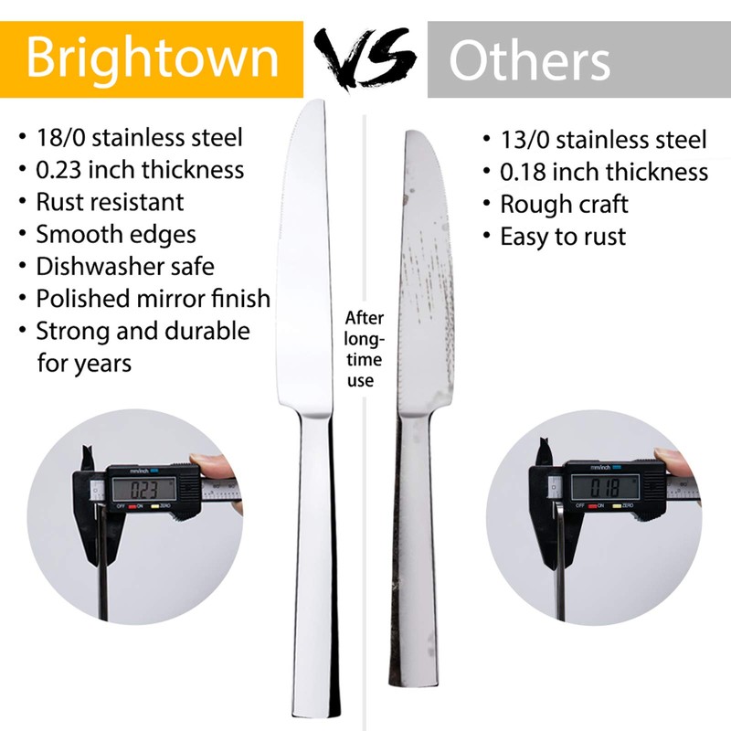 65 Piece Silverware Flatware Cutlery Set, Stainless Steel Fork Spoon