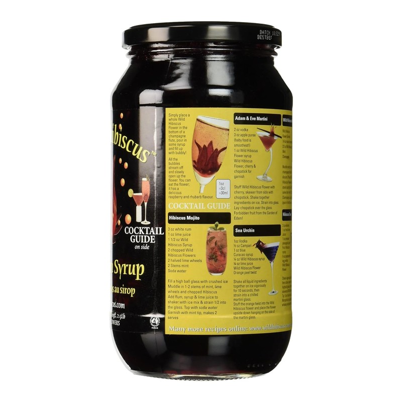 Wild Hibiscus Flowers in Syrup | 50 Edible Flowers Per