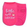 Cotton Dog Shirt with 'Little Miss Adorable' Corgi Head Print,