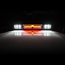 AQEEI 3rd Brake Light Fit For Chevy Silverado 1500 2007-2013,For Chevy Silverado 2500 2007-2009 2014 High Mount Stop Light LED Rear Cab Roof Center Tail Cargo Light (Black Housing Smoke Lens)