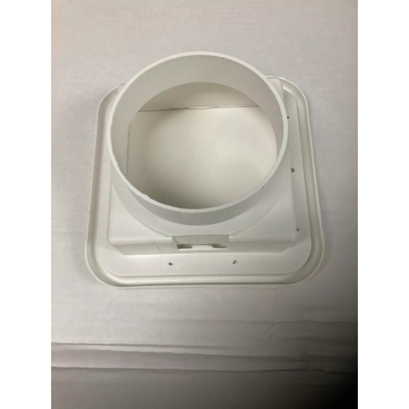 D&W 4 1/2" Back Hole White Sewer Hose Hatch Cover