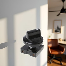 Black Fan Rotary Switch 4 Position 3 Speed Selector Switch Governor with Button Fan Speed Governor Fan Isolator Switch and Professional, Ceiling Fan Wall Controls, Wall Controls