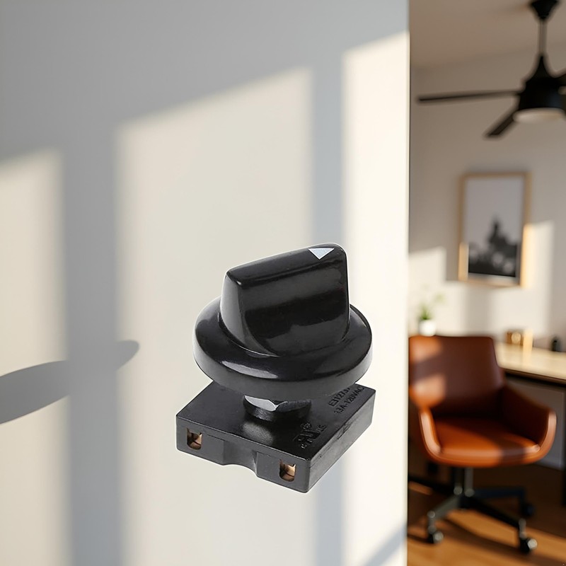 Black Fan Rotary Switch 4 Position 3 Speed Selector Switch
