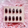 ONPRESS 30Pcs Wine Red Press on Nails Short Almond Fake