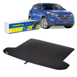 Goodyear Custom Fit Cargo Mat Liner for Hyundai Tucson 2019-2021 - Heavy Duty Trunk Liner, Diamond Shape, Luggage with Waterproof, Liquid & Dirt Trapping Technology - Anti-Slip Cargo Liner - GY006318