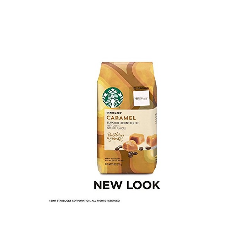 Starbucks Flavored Ground Coffee, Caramel, 11 OZ