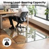 Yuzeyurun Tempered Glass Chair Mat, 55" x 46" Glass Office