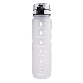 Oasis Tritan Motivational Sports Bottle 1 Litre - White